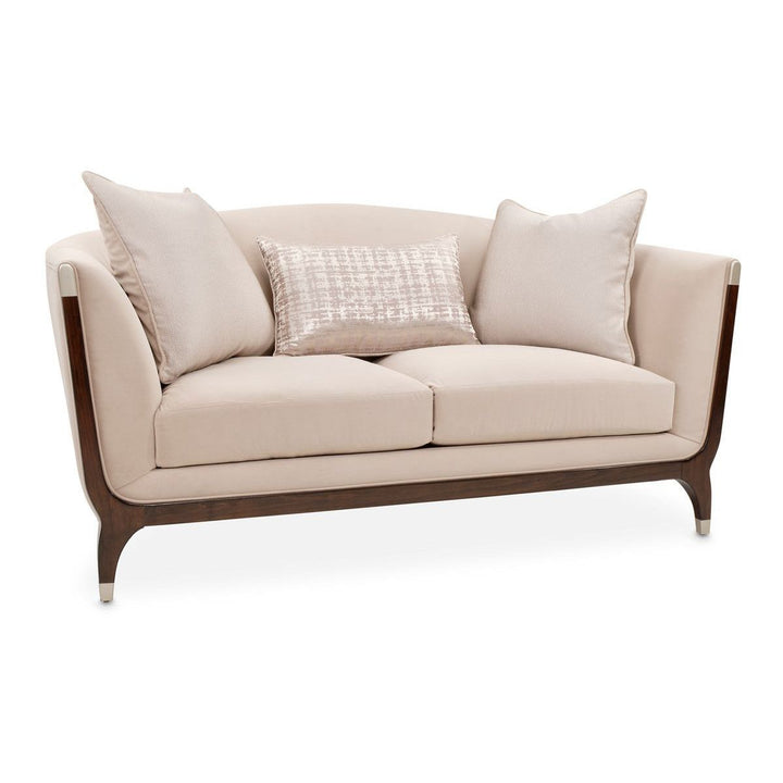 AICO Paris Chic Loveseat in Tiramisu Espresso Finish