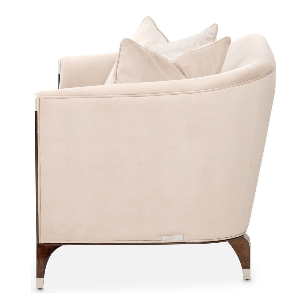 AICO Paris Chic Loveseat in Tiramisu Espresso Finish