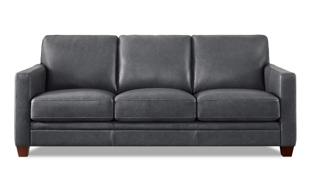 Naples 3-Seater Leather Sofa With Track Arms-Jennifer Furniture