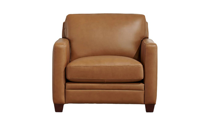 Naples Leather Chair With Track Arms-Jennifer Furniture