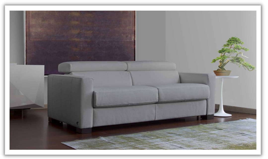 Nicoletti Natalie Italian Leather Sleeper Sofa - Luxury Overnight Collection