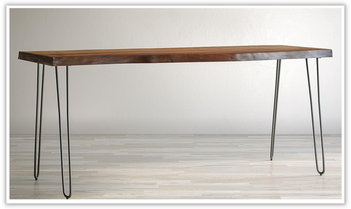 Jofran TimelessWood Edge 79" Modern Dining Table in Brown