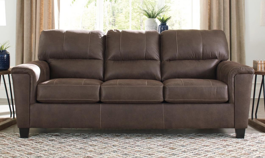 Ashley  Navi 3-Seater Queen Faux Leather Sofa Sleeper