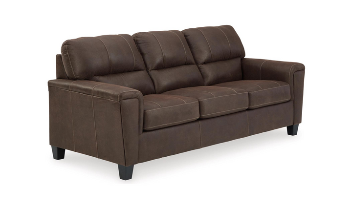 Ashley  Navi 3-Seater Queen Faux Leather Sofa Sleeper