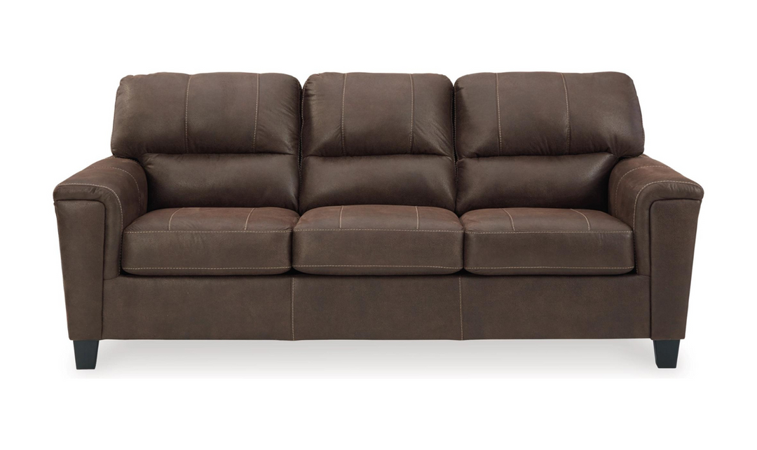 Ashley  Navi 3-Seater Queen Faux Leather Sofa Sleeper