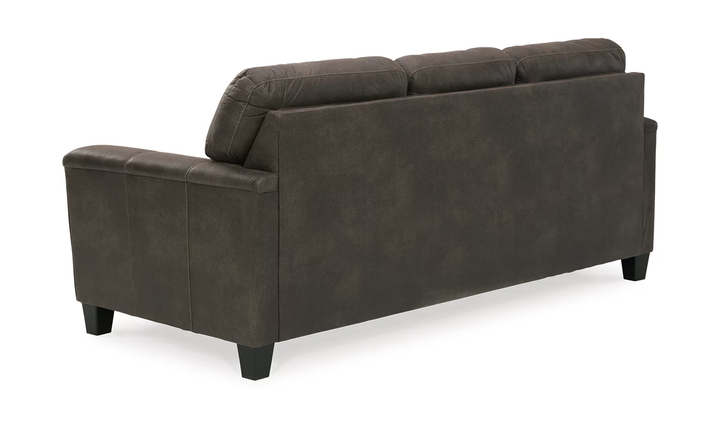 Ashley  Navi 3-Seater Faux Leather Sofa with Track Arms