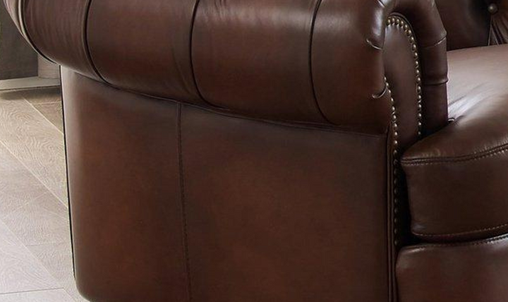 Newport Leather Chair With Wooden Legs-Jennifer Furniture