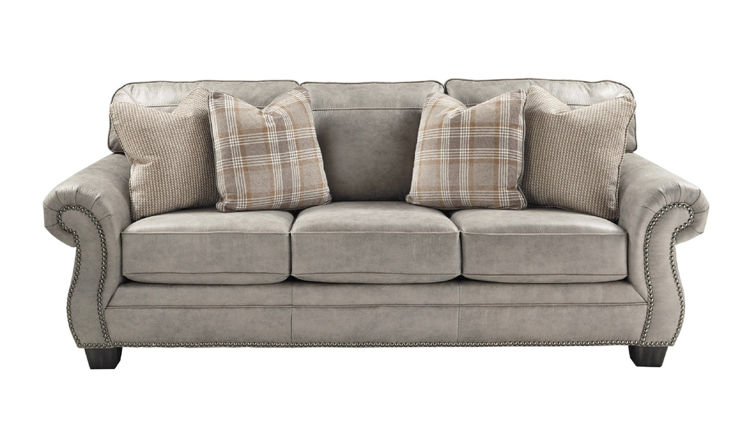 Ashley  Olsberg 3-Seater Fabric Sofa in Light Gray