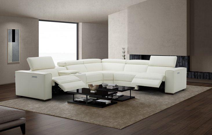 Jennifer Italia Incanto 4-Seater L-Shaped Leather Motion Sectional