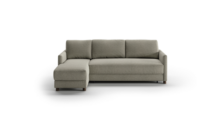 Pint L-Shaped 3-Seater Charcoal Fabric Sectional Sofa Sleeper