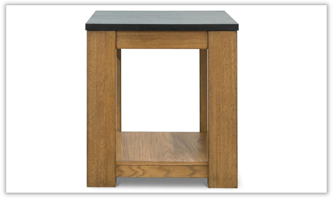 Ashley  Quentina End Table with Black Faux Stone Top