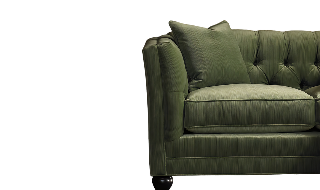 ROWE Stevens 3-Seater Tufted Back Fabric Queen Sleeper Sofa in Green