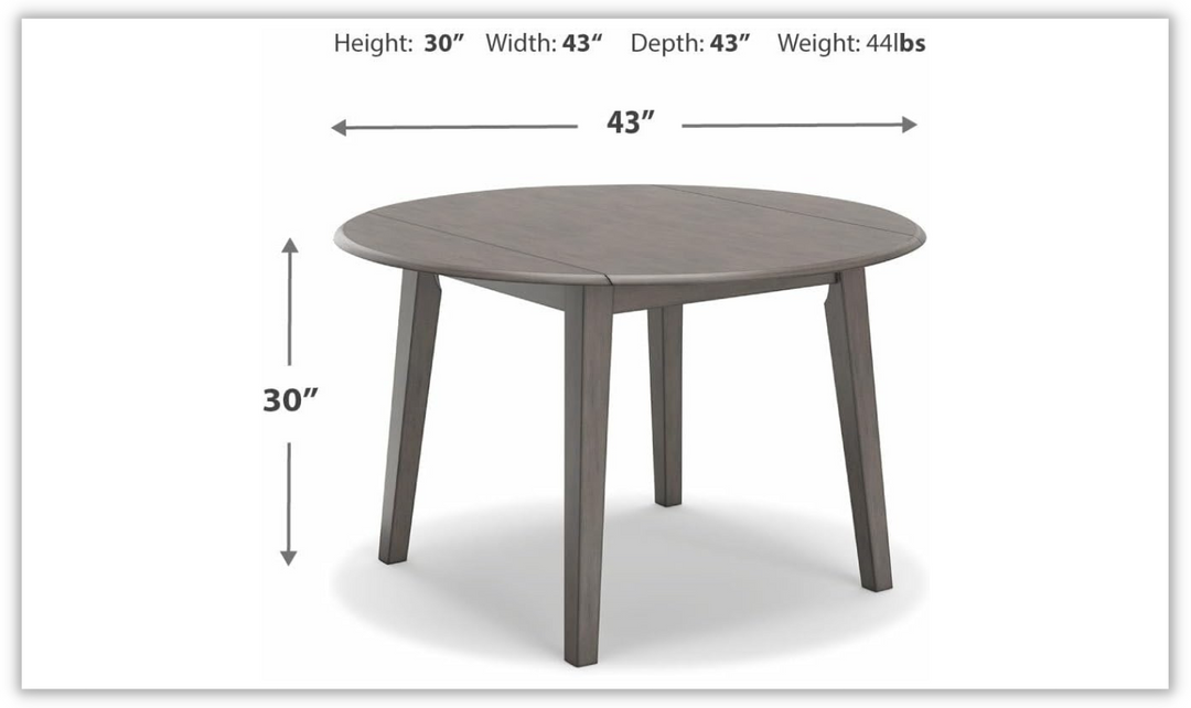 Shullden Wooden Dining Set in Gray (5 Pieces)