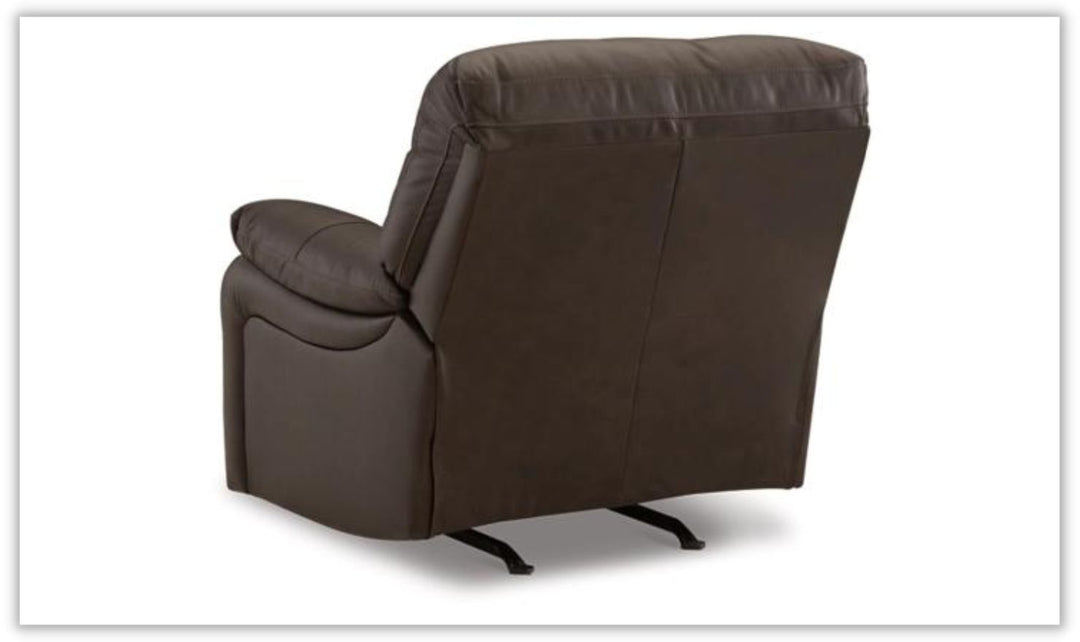 Leesworth Dark Brown Leather Power Recliner