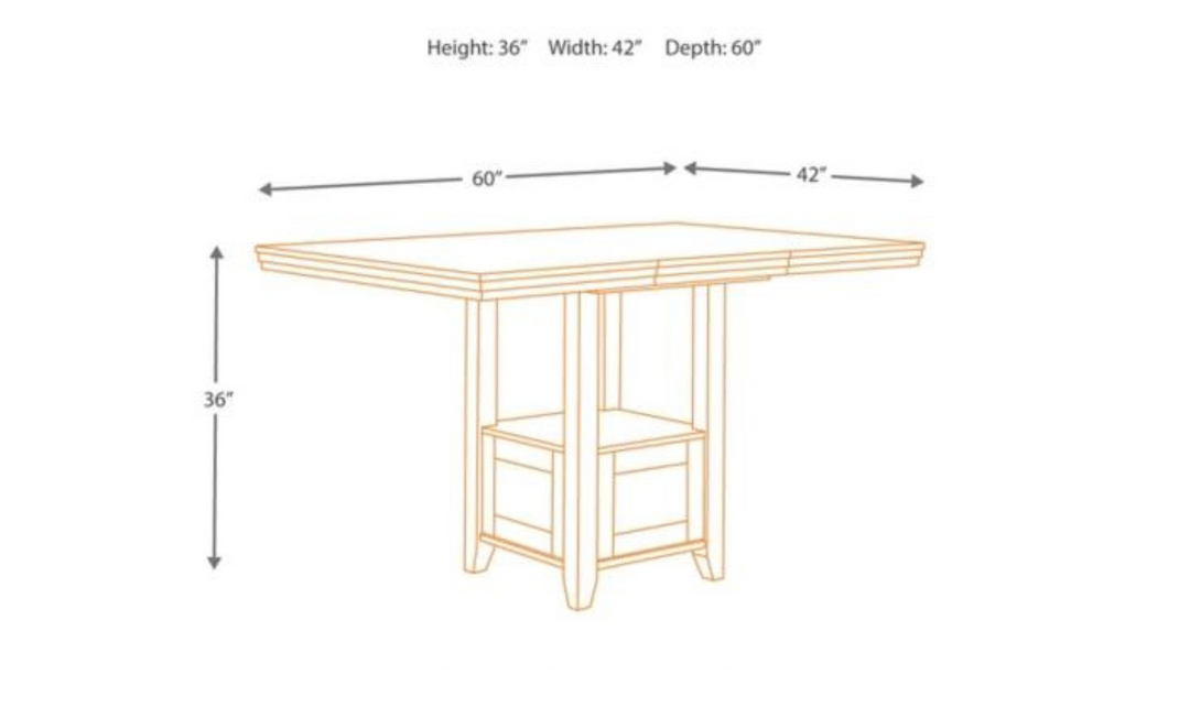 Ralene Counter Height Dining Extension Table