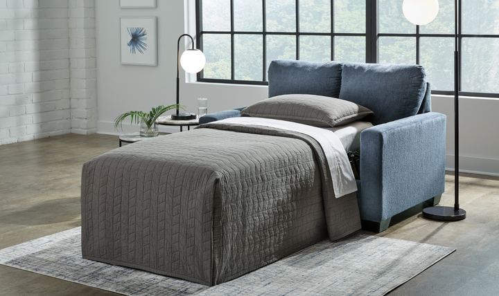 Rannis Fabric Sofa Sleeper with Memory Foam Mattress-Jennifer Furniture