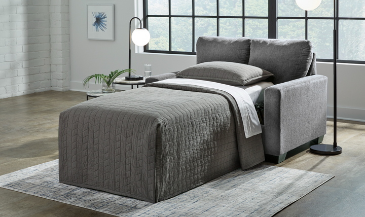 Rannis Fabric Sofa Sleeper with Memory Foam Mattress-Jennifer Furniture