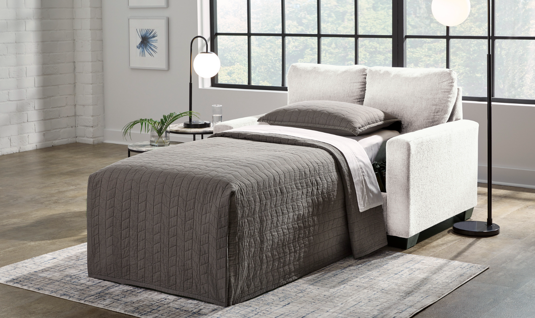 Rannis Fabric Sofa Sleeper with Memory Foam Mattress-Jennifer Furniture