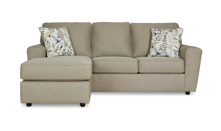 Renshaw L-Shaped Fabric Sofa Chaise In Pebble