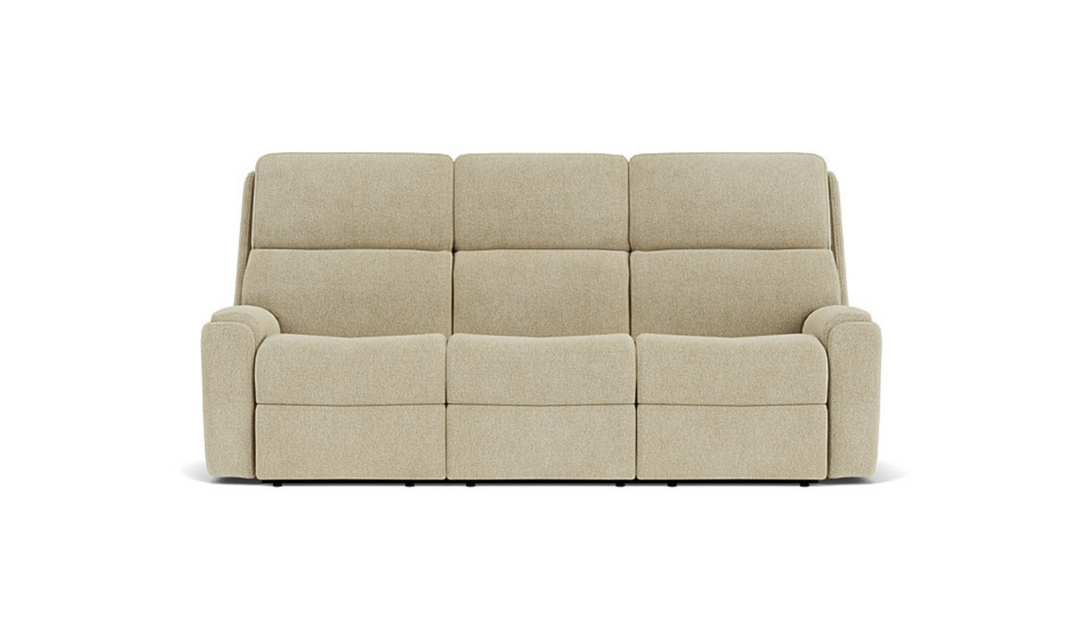 Rio Power Reclining Fabric Sofa With Power Headrests