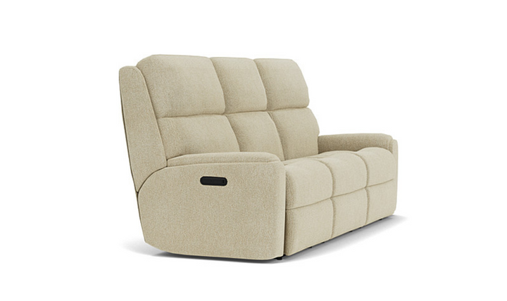 Rio Power Reclining Fabric Sofa With Power Headrests