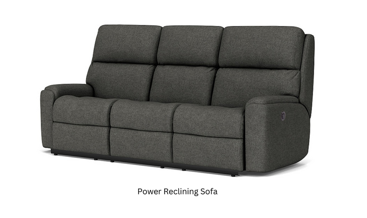 Rio Power Reclining Fabric Sofa With Power Headrests