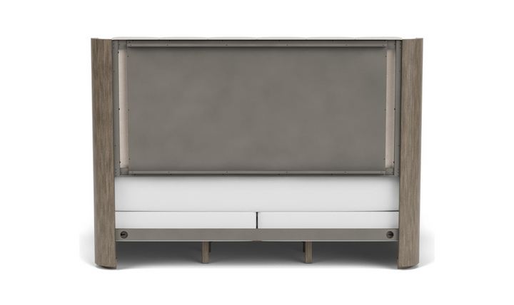 Sariel Contemporary Platform Bed with Upholstered Headboard