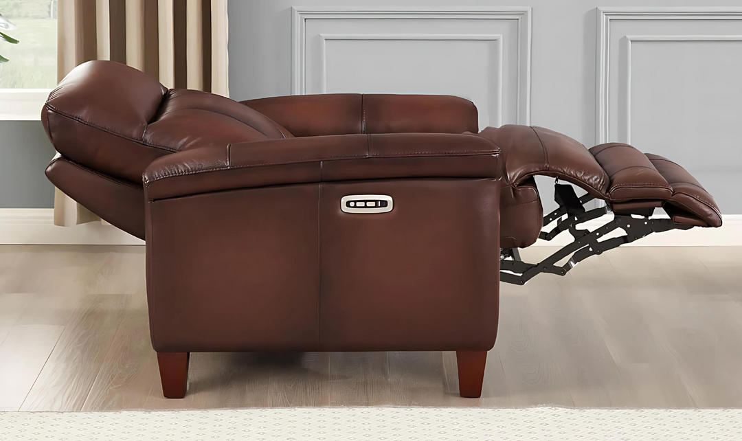 Sherwood 3-Seater Power Headrest Top Grain Leather Zero Gravity Reclining Sofa