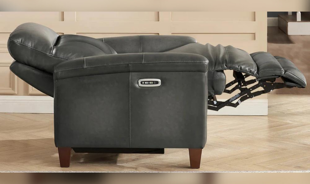 Sherwood Power Headrest Top Grain Leather Zero Gravity Reclining Loveseat