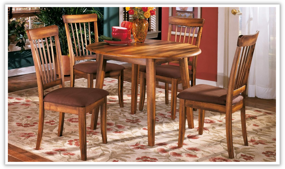 Berringer Wooden Dining Chair with Ladder Back (Set of 2)