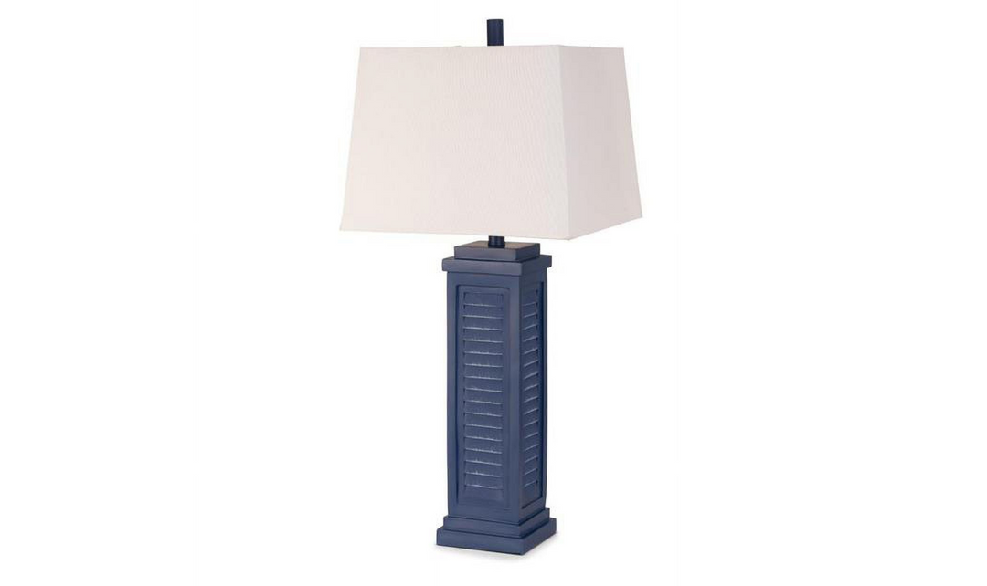 Shutter 32" Polyresin  Coastal Table Lamp w/USB (Set of 2)