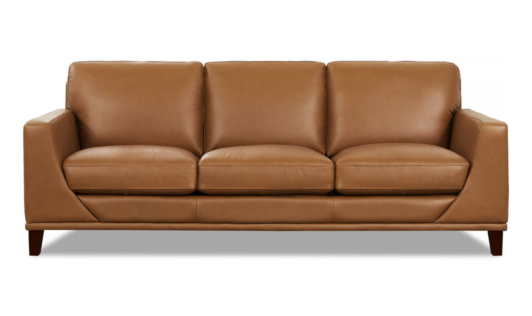 Soma 3-Seater Leather Sofa With Box Seat Cushions-Jennifer Furniture