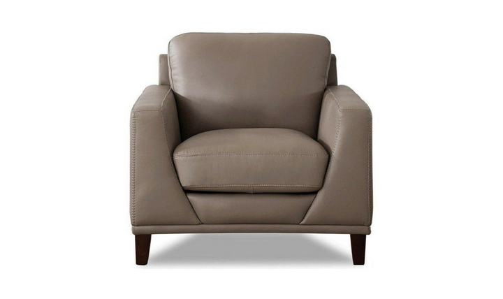 Soma Leather Chair With Box Seat Cushions-Jennifer Furniture