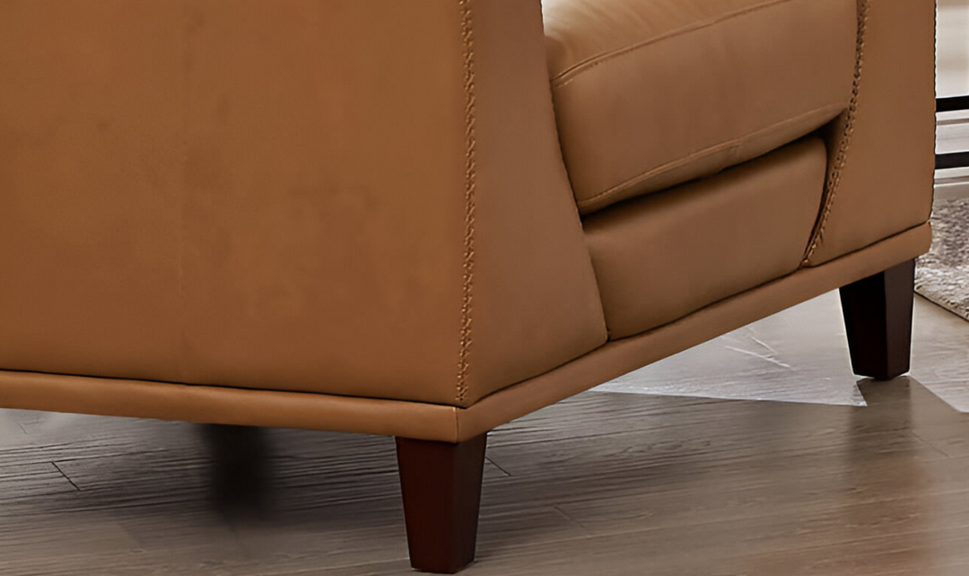 Soma Leather Chair With Box Seat Cushions-Jennifer Furniture