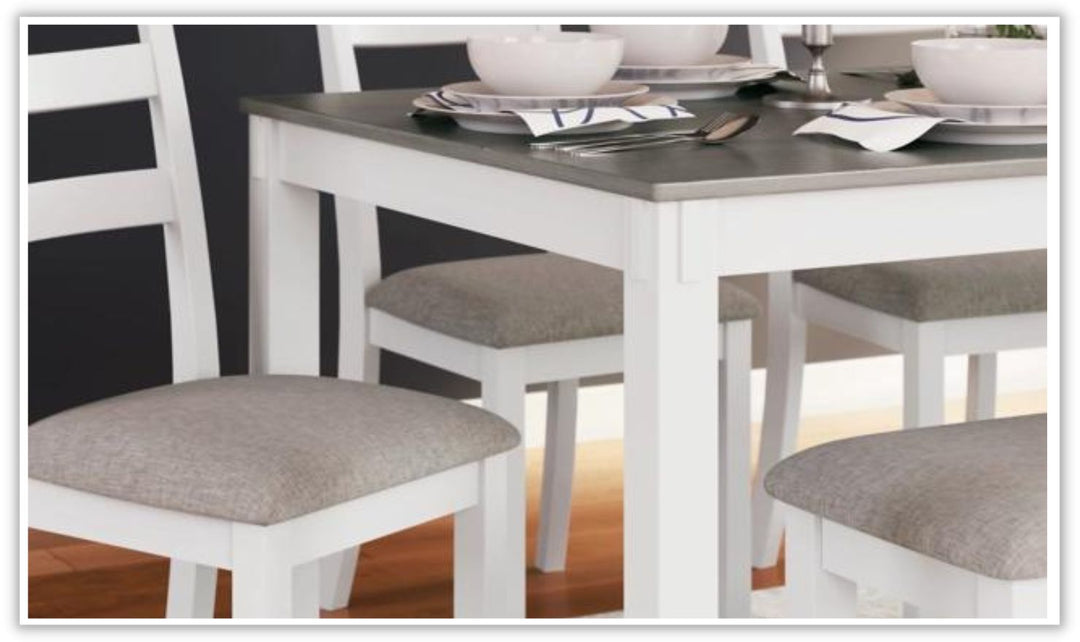 Stonehollow 6 Piece Dining Set in White