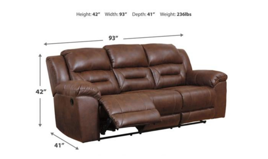 Stoneland Power Reclining Leather Living Room Set