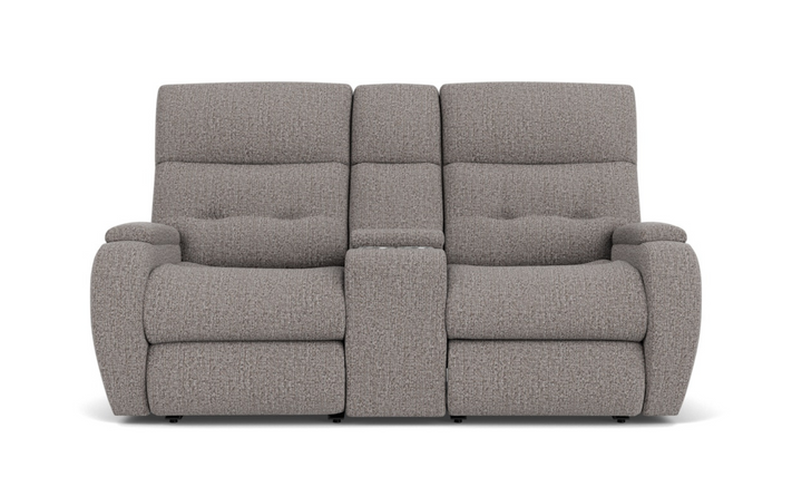 Strait Power Reclining Loveseat With Power Headrests-jenniferfurniture