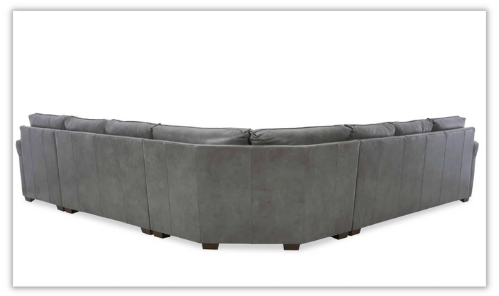 Craftmaster Sydney 3-Piece Leather Power Sectional Sofa in Gray