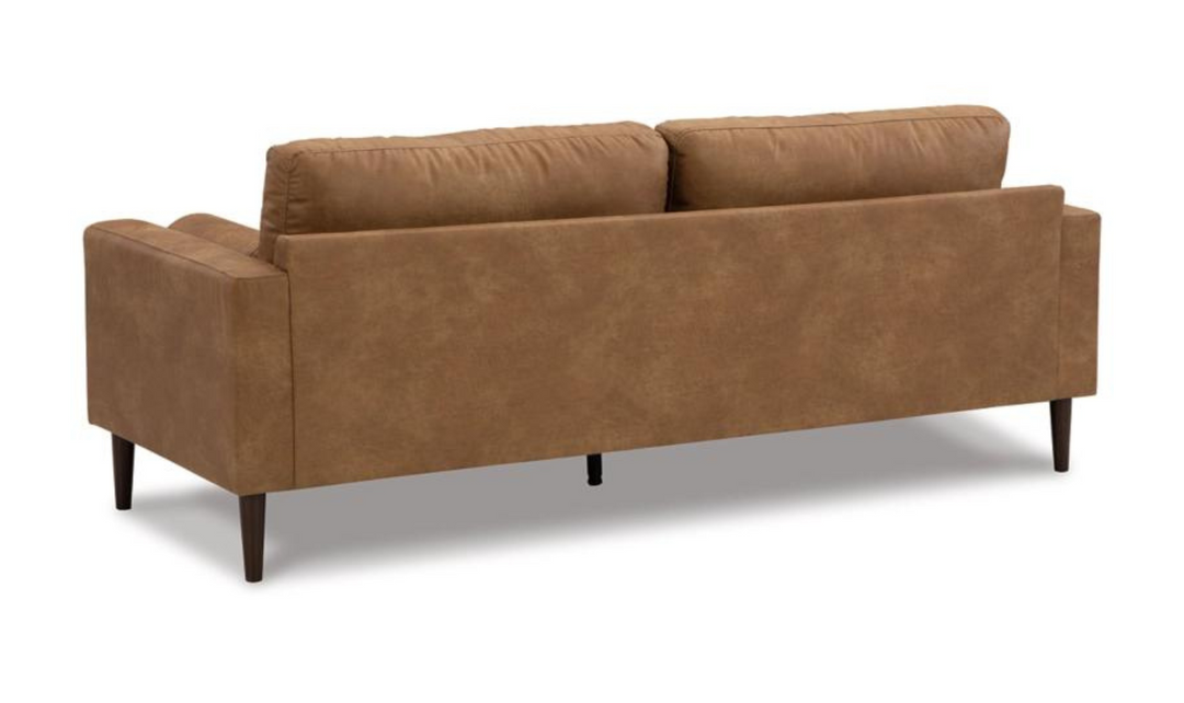 Ashley  Telora 2-Seater Caramel Leather Sofa with Track Arms