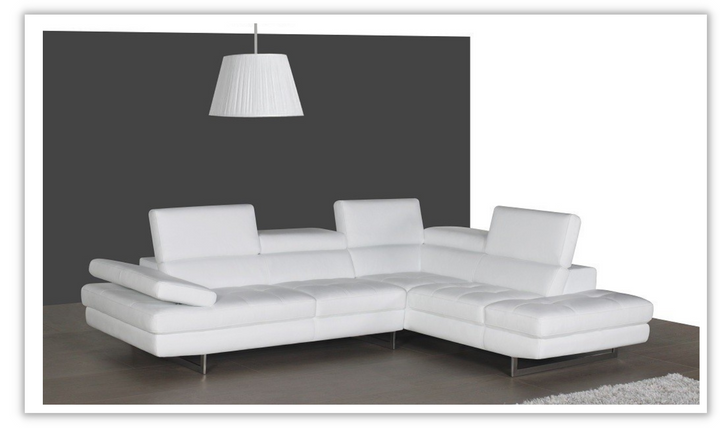 Buy Temps Calme Leather Sectional Sofa with Tufted Seat