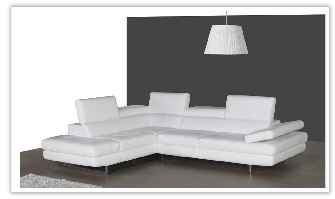 Buy Temps Calme Leather Sectional Sofa with Tufted Seat