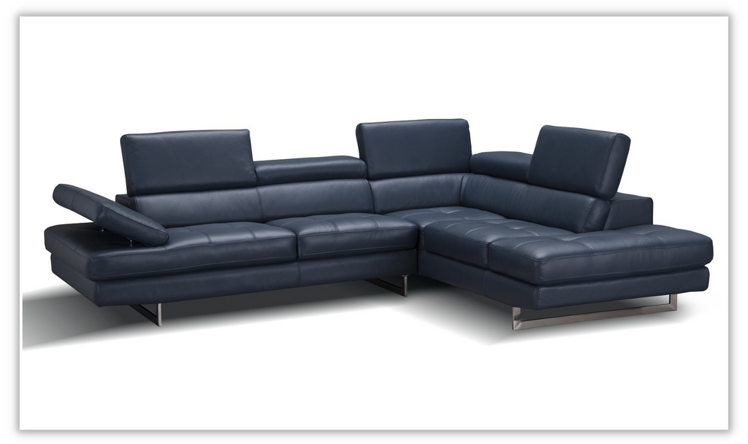 Buy Temps Calme Leather Sectional Sofa with Tufted Seat