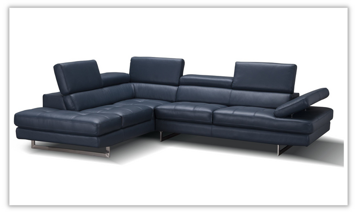 Buy Temps Calme Leather Sectional Sofa with Tufted Seat