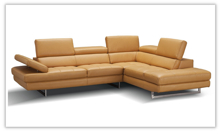 Buy Temps Calme Leather Sectional Sofa with Tufted Seat