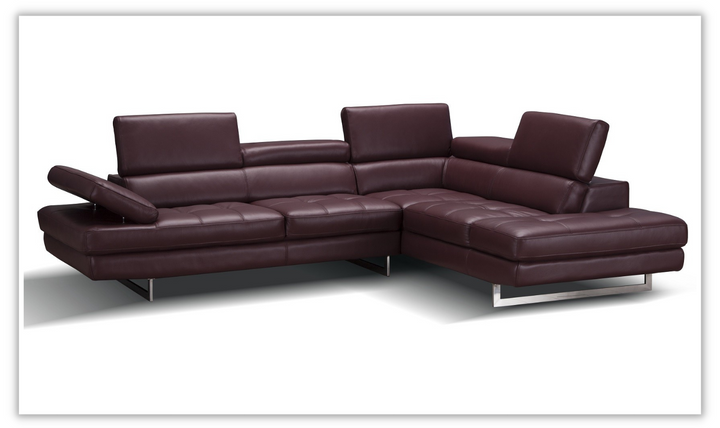 Buy Temps Calme Leather Sectional Sofa with Tufted Seat