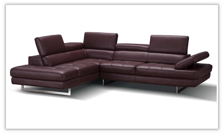 Buy Temps Calme Leather Sectional Sofa with Tufted Seat