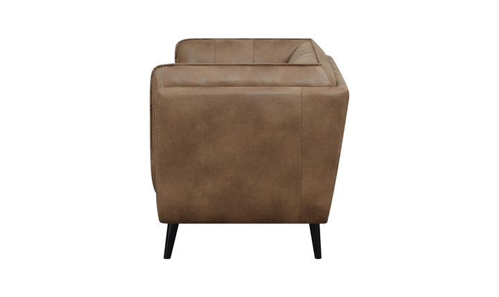 Coaster Furniture Thatcher Tufted Back Cushion Arm Loveseat in Dark Brown-Jennifer Furniture