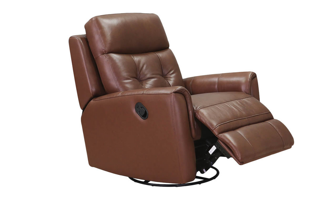 Torino Leather Swivel Rocker Recliner with Power Headrest