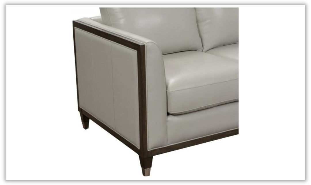 Pulaski Addison 3-Seater Leather Sofa in Off White