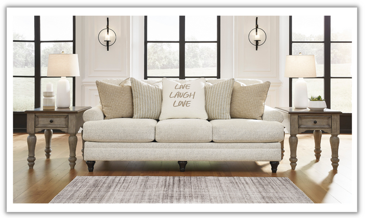 Ashley Valerani 3 Seater Fabric Sofa in Sandstone